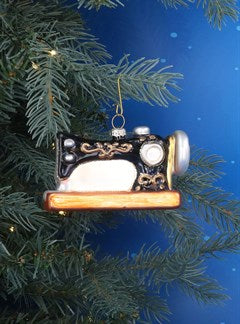 Sewing Machine Glass Decoration