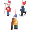 Coloured wood Children Decoration; 3 assorted