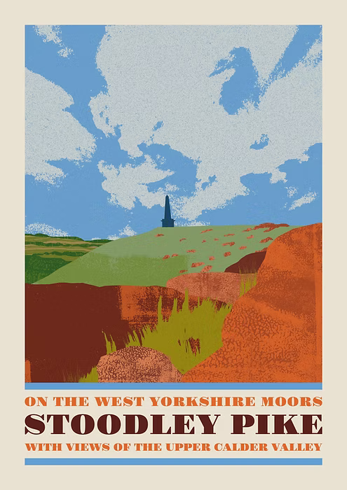 Stoodley Pike A3 Print - Ellie Way