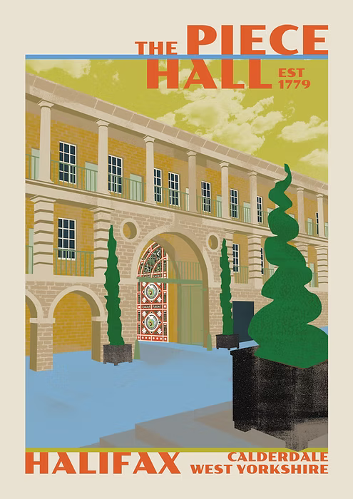 Piece Hall Halifax A3 Print - Ellie Way