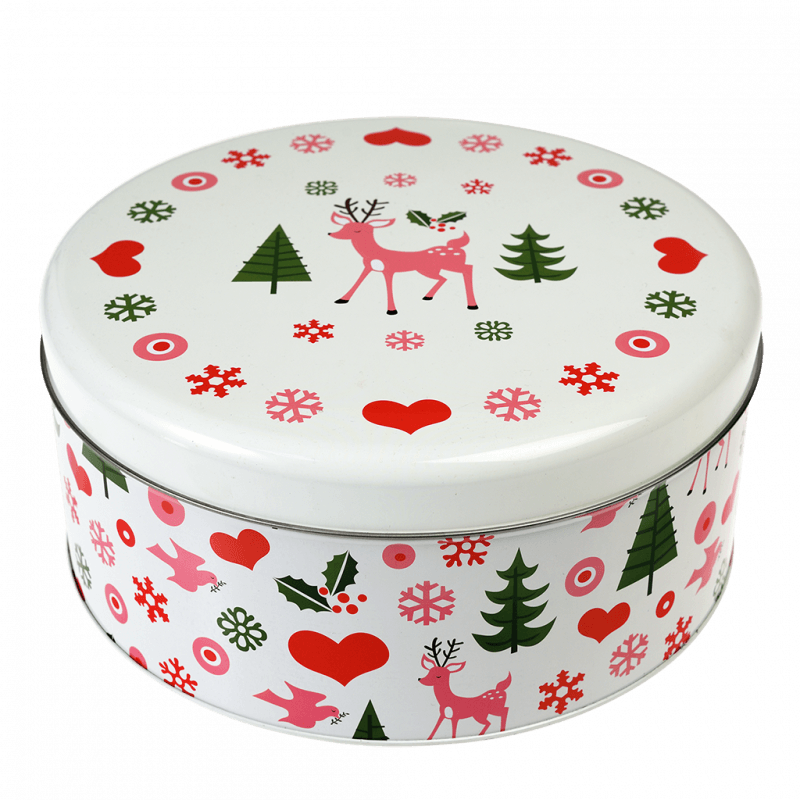 Cake Storage Tin - 50s Christmas