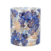 Blue & Gold Glass Nite Lite pot, Small