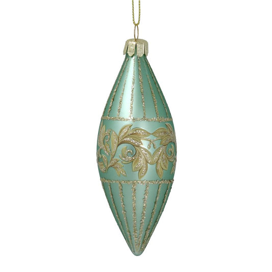 Matt Pale Green Rococo Teardrop