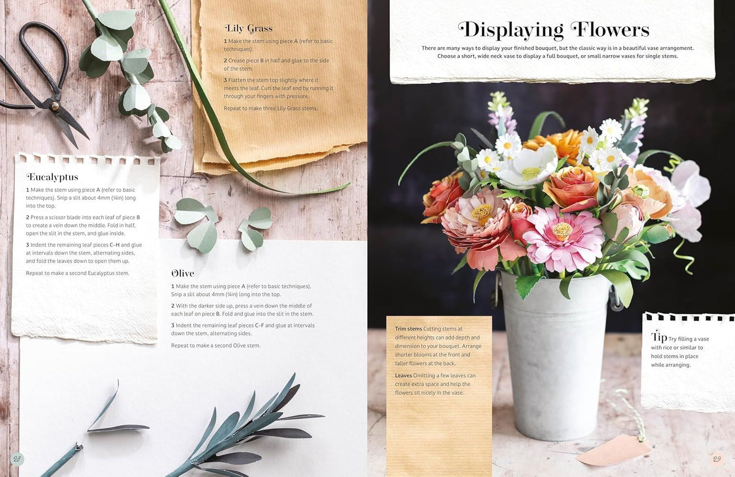 Bouquet in a Book (Press Out & Make)