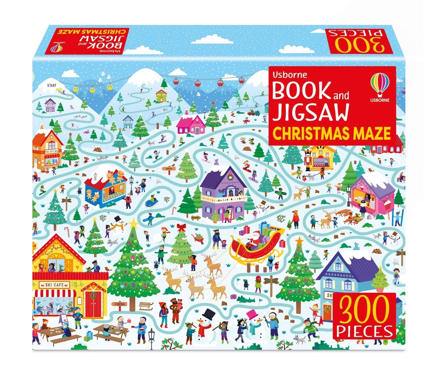 Usborne Book & Jigsaw: Christmas Maze (300 piece puzzle)
