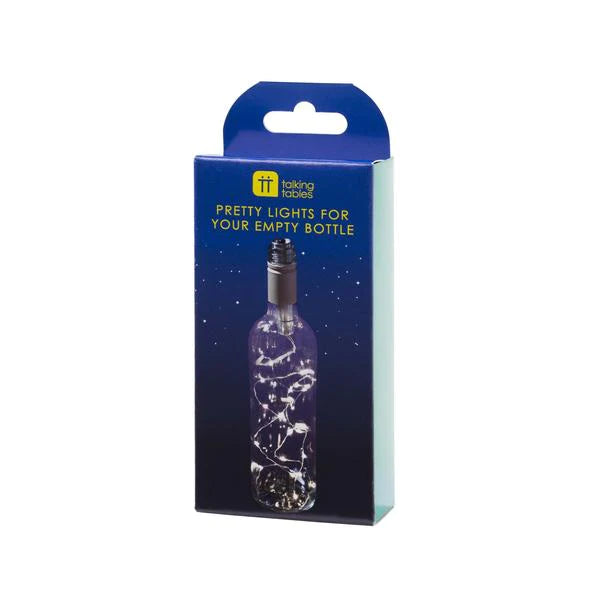 Silver Bottle Stopper with LED String Lights