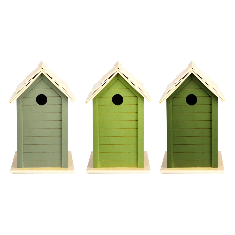 Green Pine and Ply Wooden Bird House