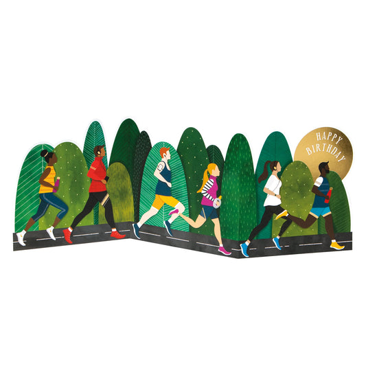 Keep on Running - 3D birthday card
