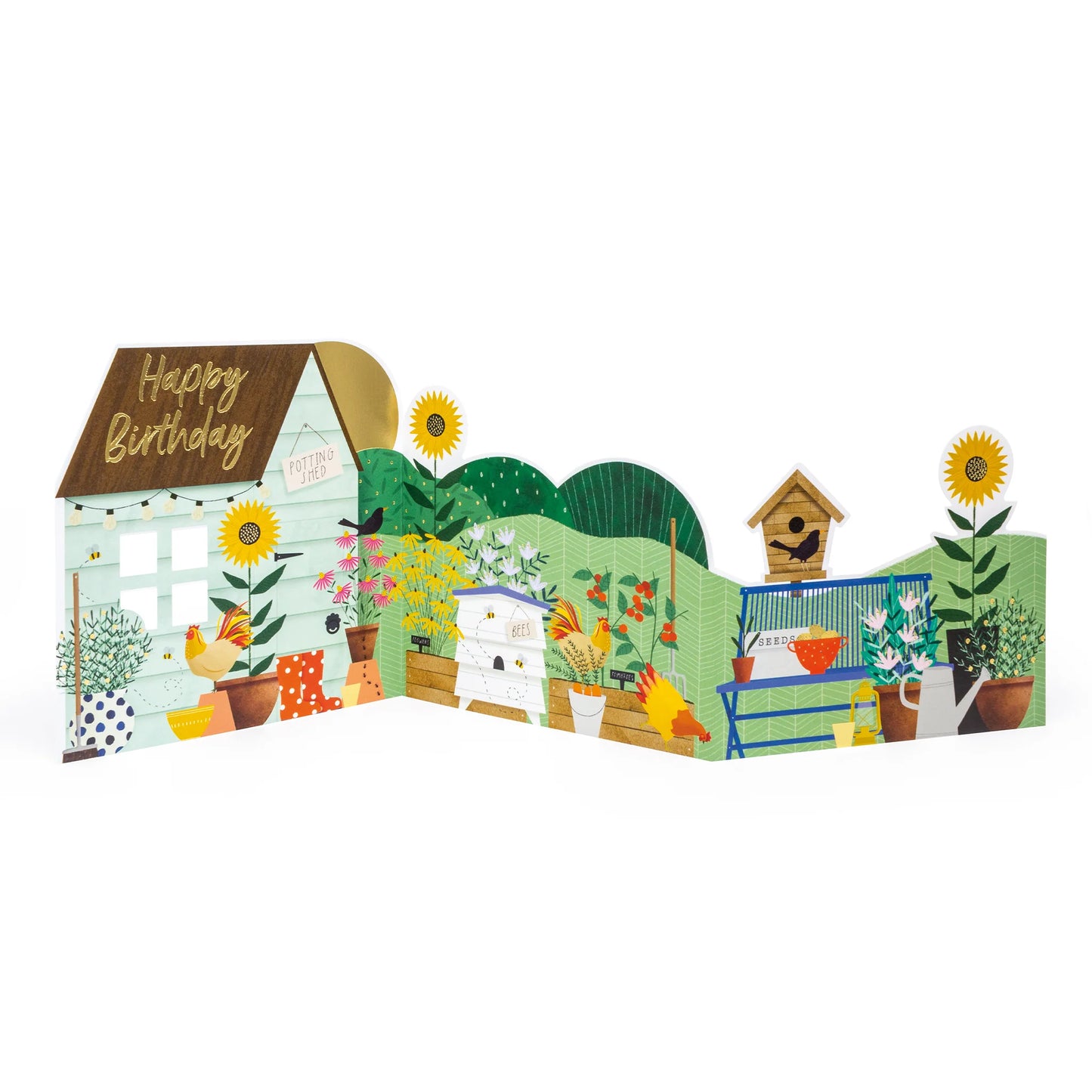 Country Garden - 3D birthday card