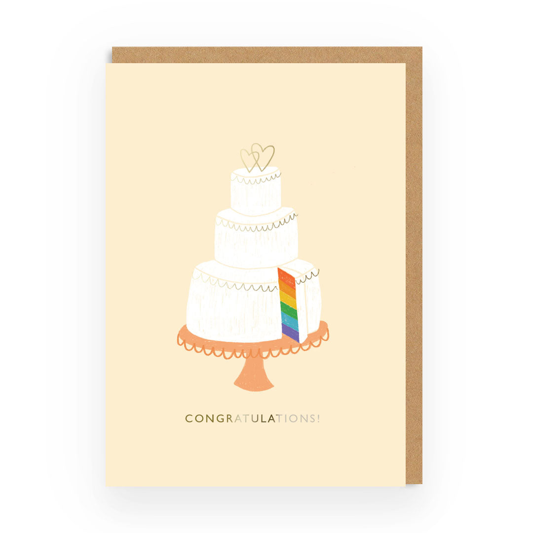 Rainbow Congratulations Cake