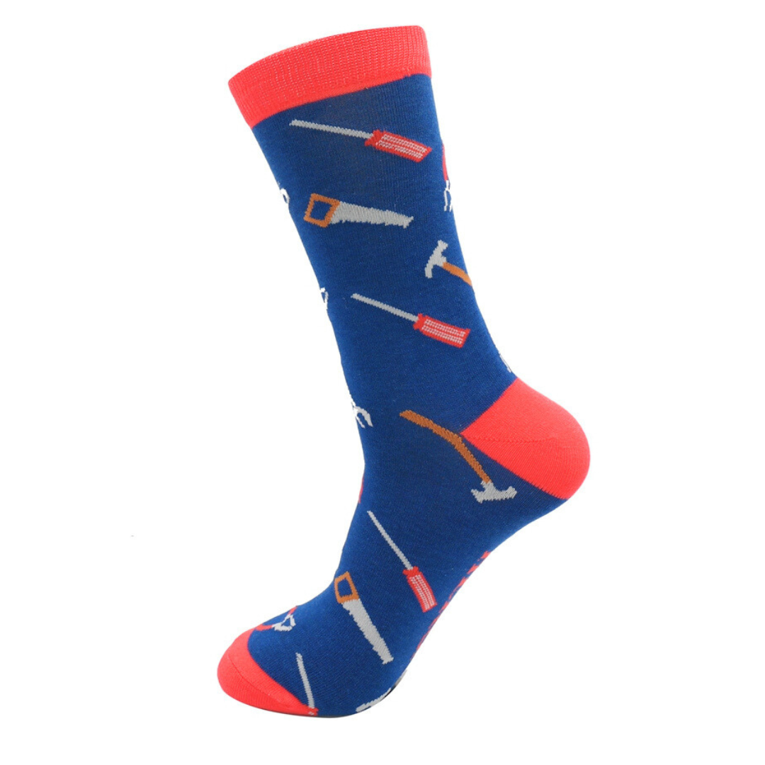 Mr Heron Socks - Tools, Navy