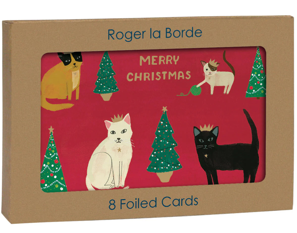 Merry Cats with Hats Notecard Pack
