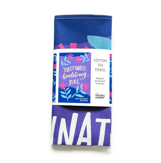 Jane Austen tea towel: Obstinate, headstrong girl