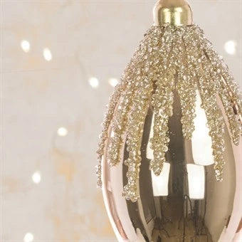 Glass Marie Finial 12cm - Gold