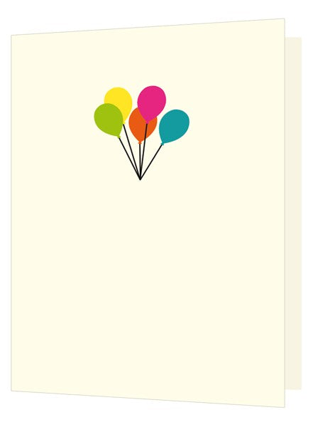 Rainbow Balloons Mini Card