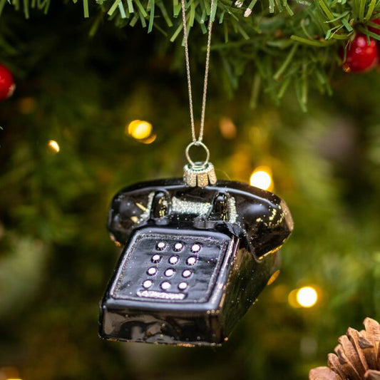 Black Glass Retro Telephone