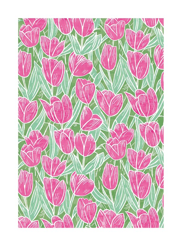Pink Tulips Card