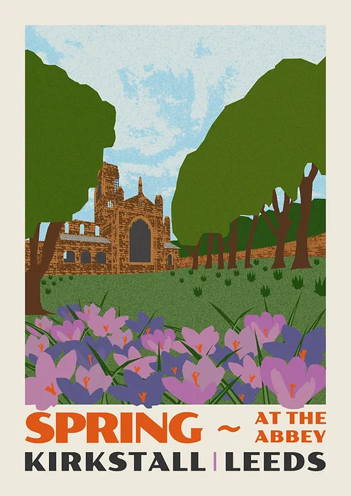 Kirkstall Abbey A3 Print - Ellie Way