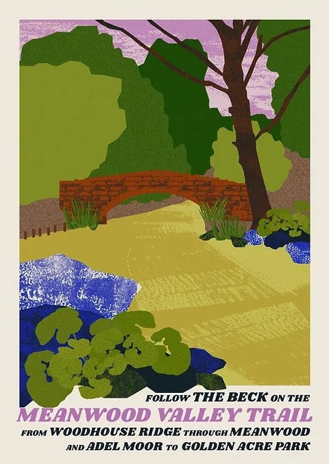 Meanwood Valley Trail A3 Print - Ellie Way