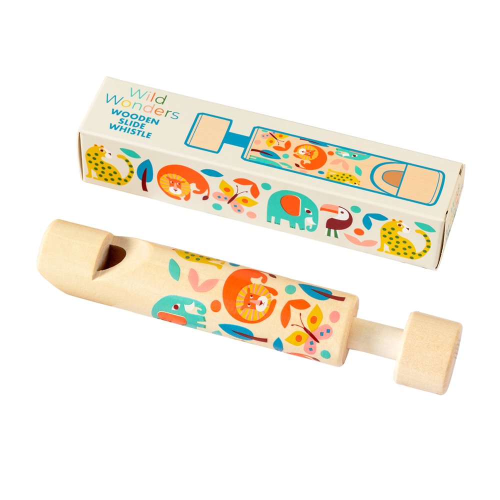 Wild Animals Wooden Slide Whistle