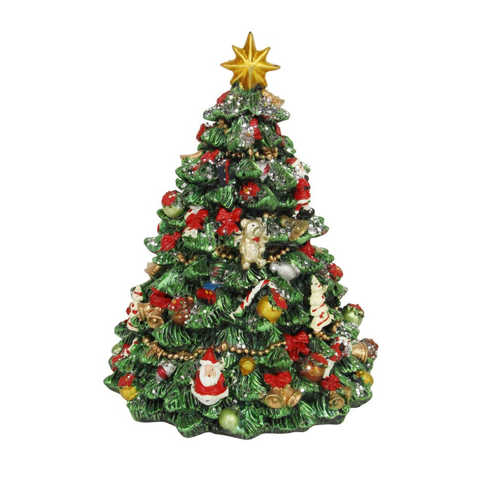 Revolving Resin Christmas Tree Music Box