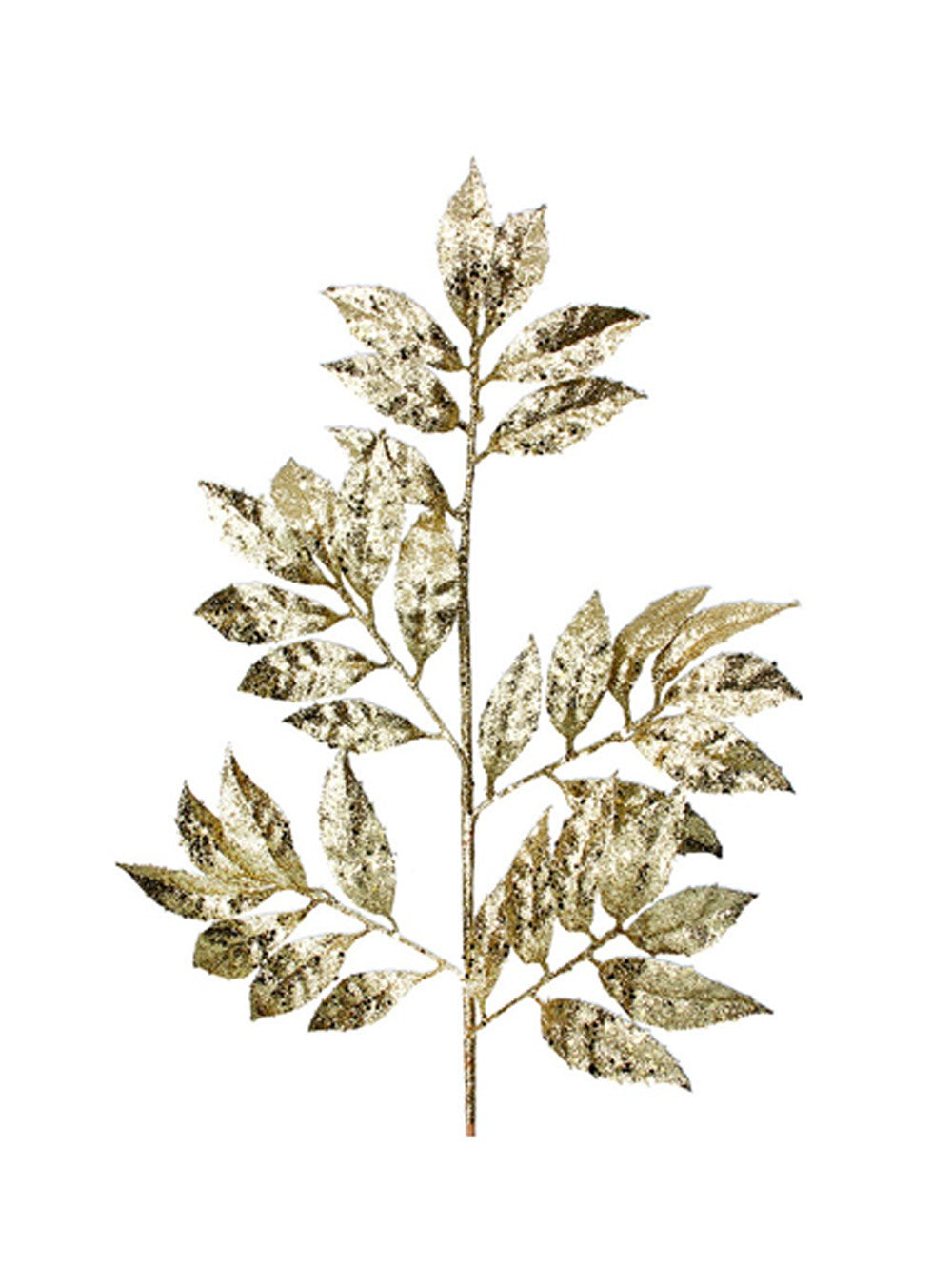 Gold Glitter Leaf Spray