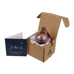 Bethlehem Gold Star Plum Glass Bauble