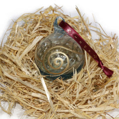 Bethlehem Gold Squirl Clear Glass Bauble