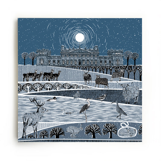 Harewood House Christmas Card - Folded Forest