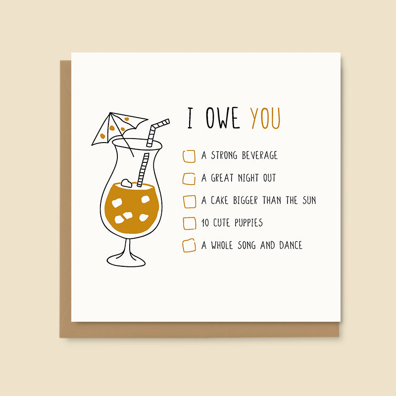 I Owe You...