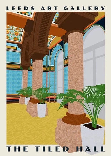 Leeds Art Gallery (Tiled Hall) A3 Print - Ellie Way