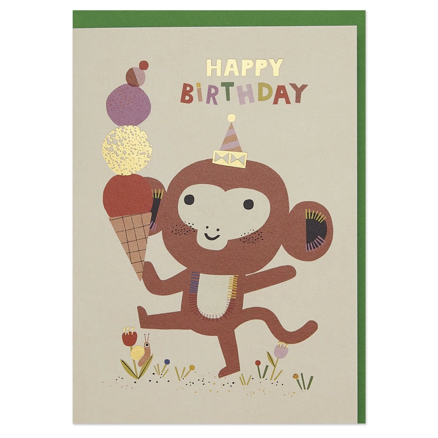 Happy Birthday Monkey - Raspberry Blossom