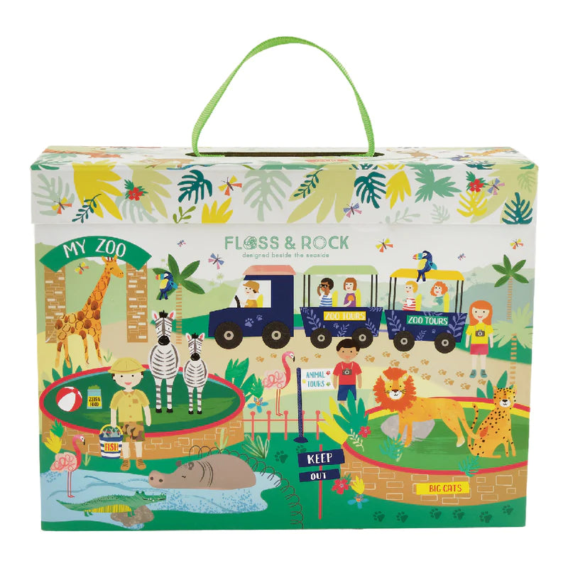 Playbox with Wooden Pieces - Jungle