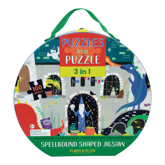 100 piece 3 in 1 Spellbound Shaped Jigsaw