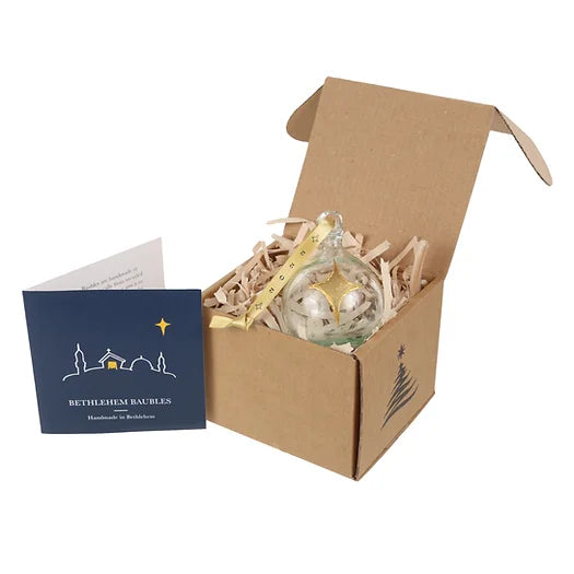 Bethlehem Clear Star Glass Bauble