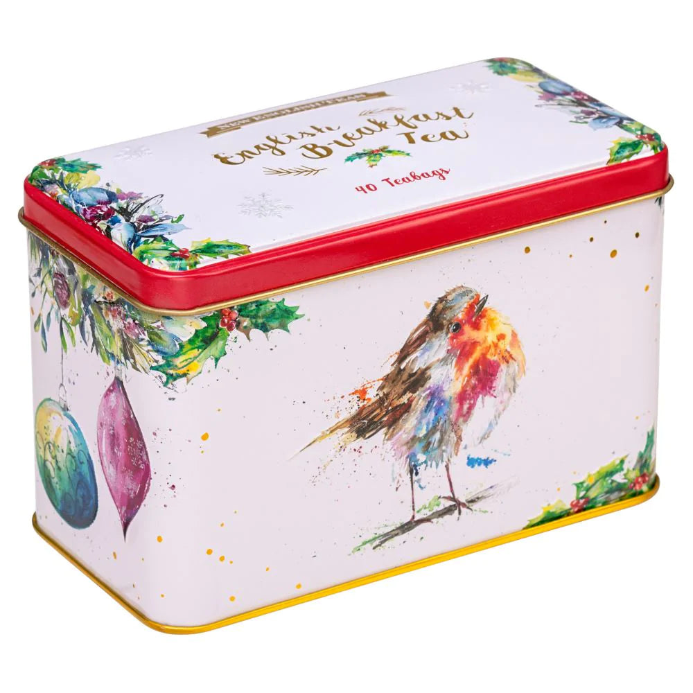 Christmas Robin Tea Tin - Breakfast Tea - 40 Bags