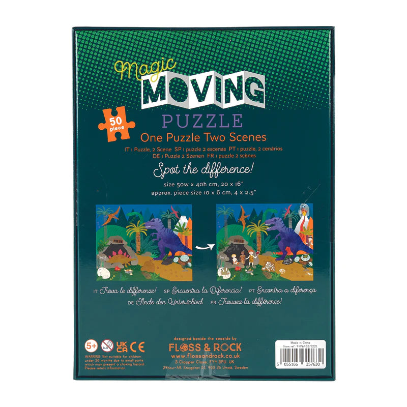50 piece Magic Moving Puzzle Dinosaur