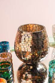 Mosaic Mirror Votive Holder
