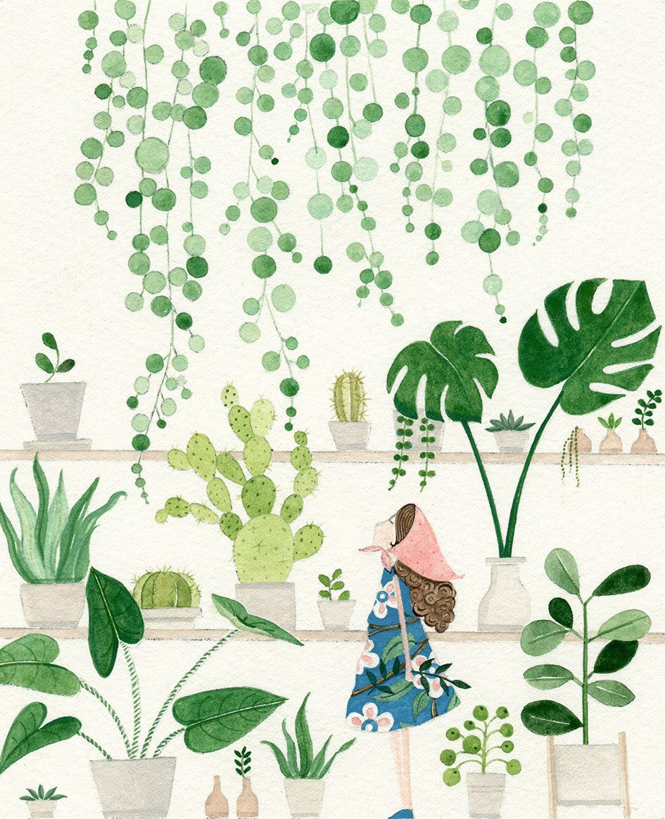 Girl & House Plants - Veryan VR06A