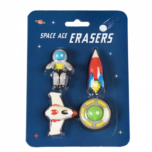 Space Age Erasers (set of 4)