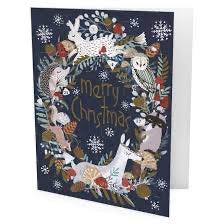Animal Wreath Advent Calendar Card