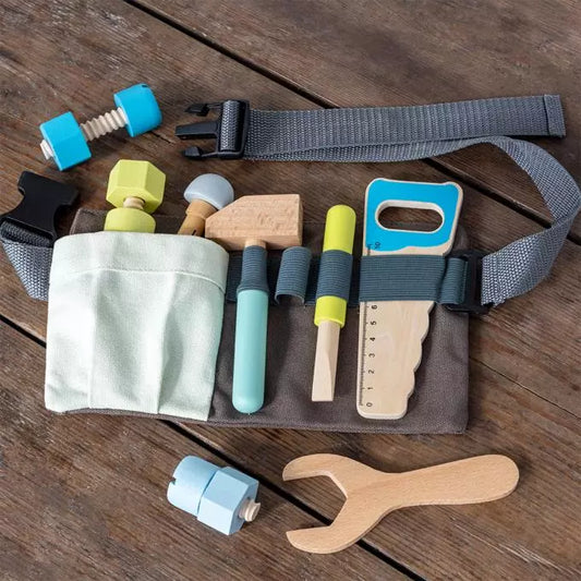 Wooden Tools and Tool Belt Playset