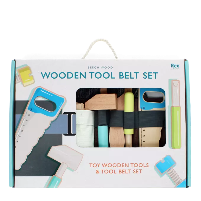 Wooden Tools and Tool Belt Playset