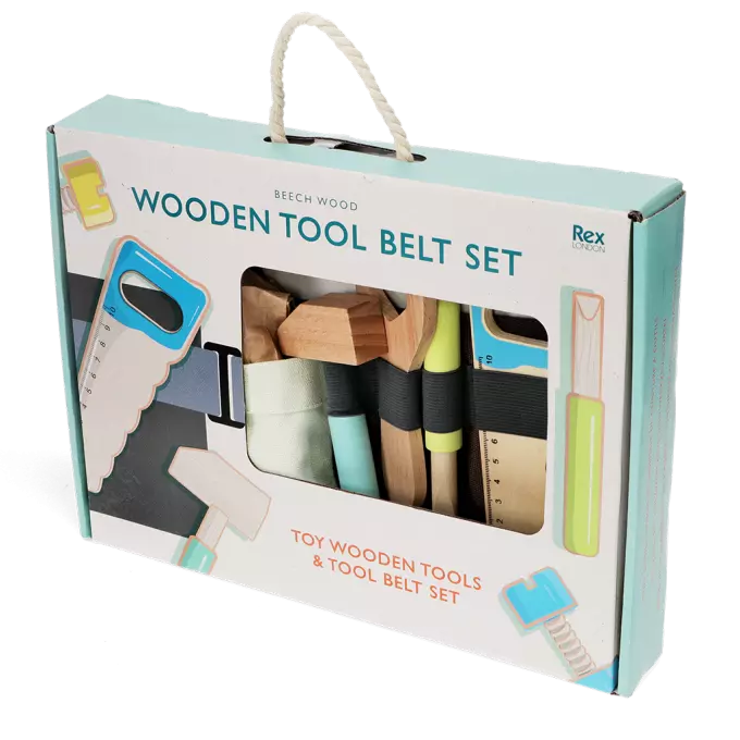 Wooden Tools and Tool Belt Playset