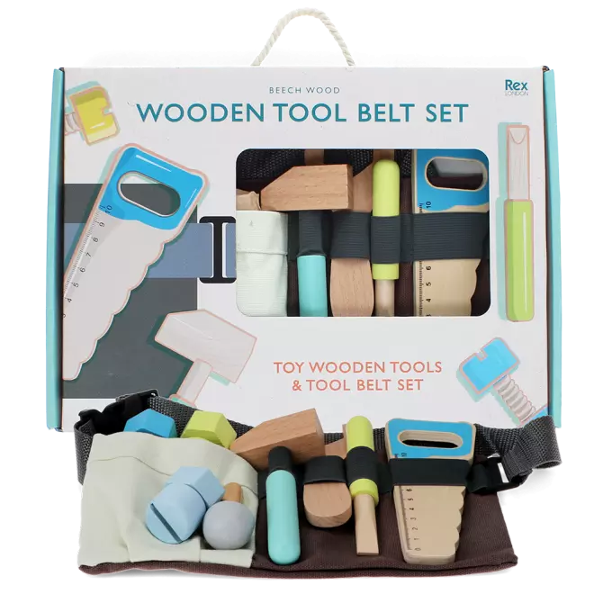 Wooden Tools and Tool Belt Playset