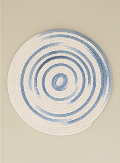 Blue/White Ombre Cotton Rope Round Placemat