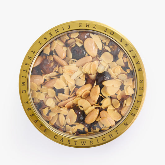 Cartwright & Butler Cherry & Almond Decorated Round Fruit Cake