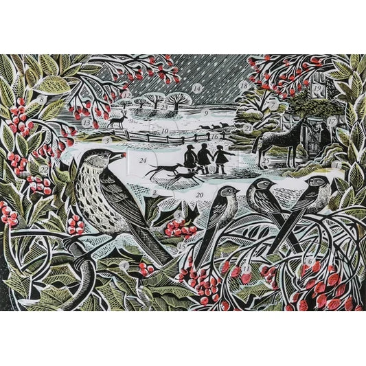 Hares in Conversation & Blackbird and Berries Christmas Notecards