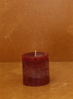 Burgundy Pillar Candle, Small
