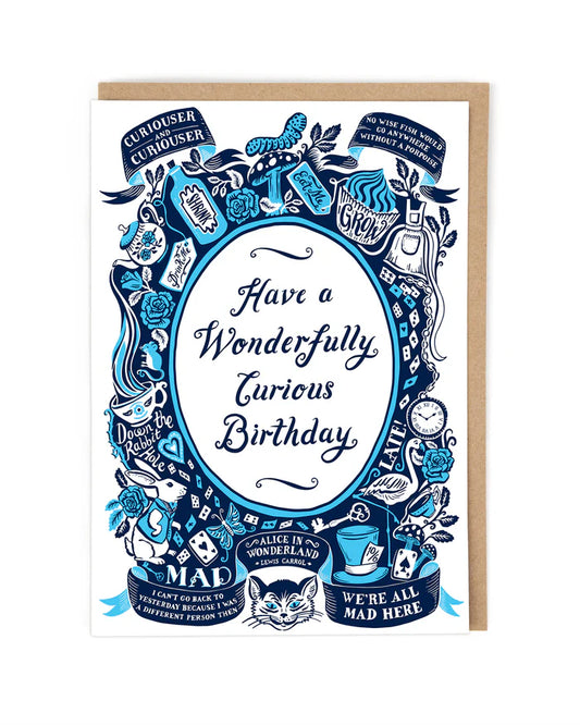 Alice in Wonderland Birthday Card